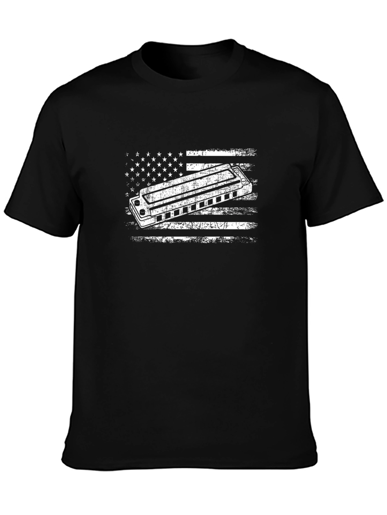 American Flag Harmonica T-Shirt