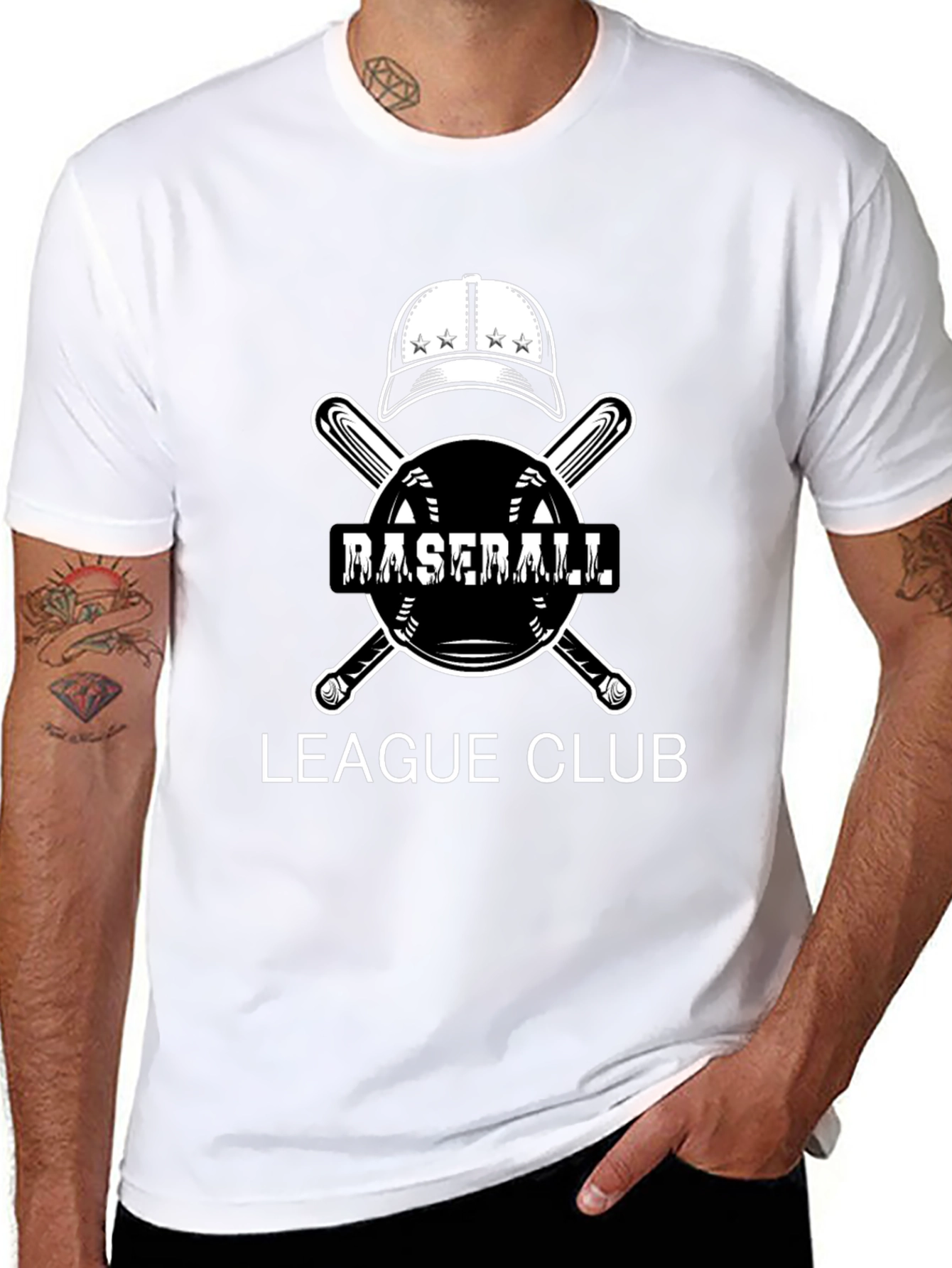 Baseball League Club T-Shirt - Graphic Tee