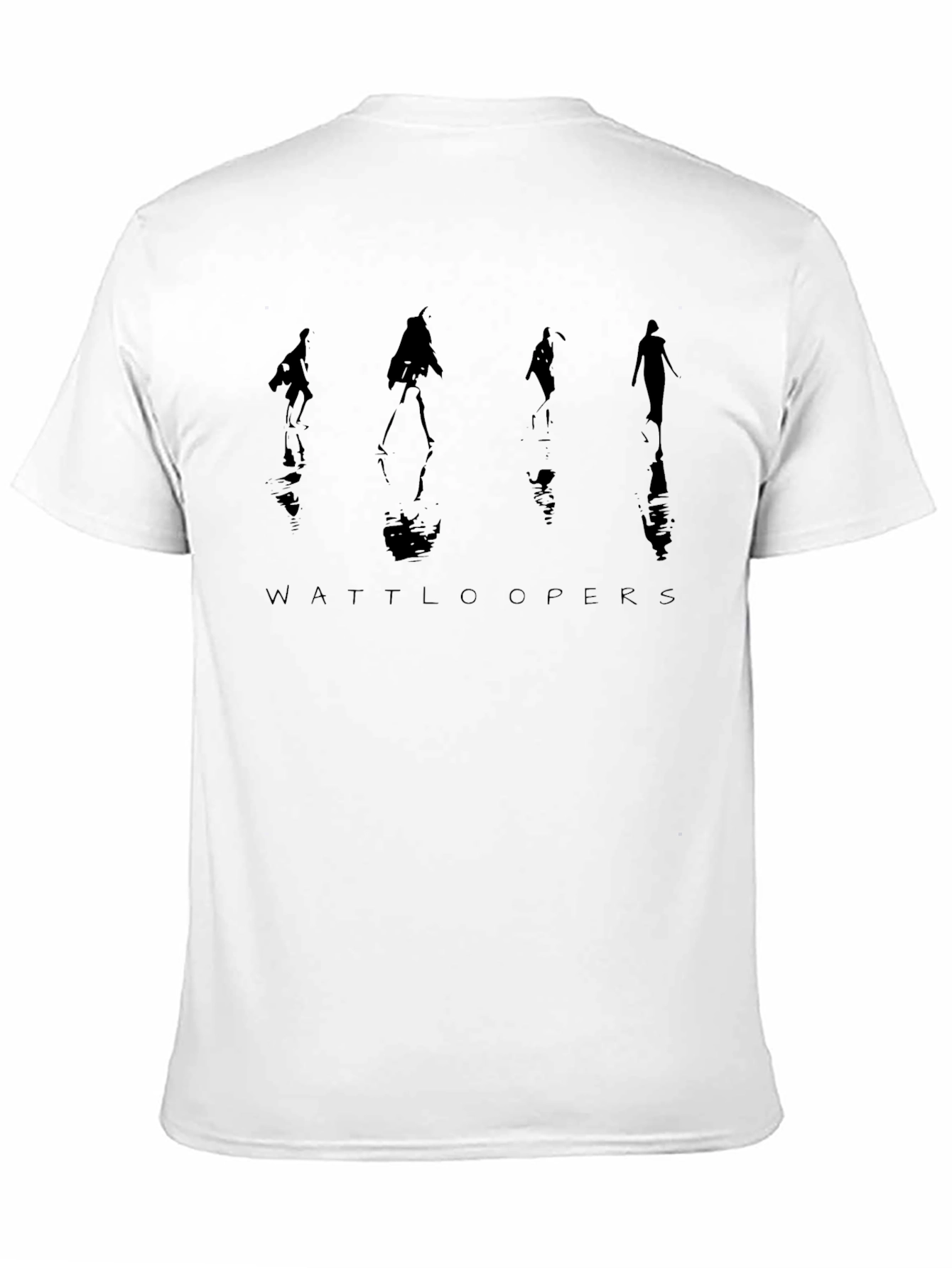 Wattloopers Silhouette Graphic Tee - Black Cotton Casual Top