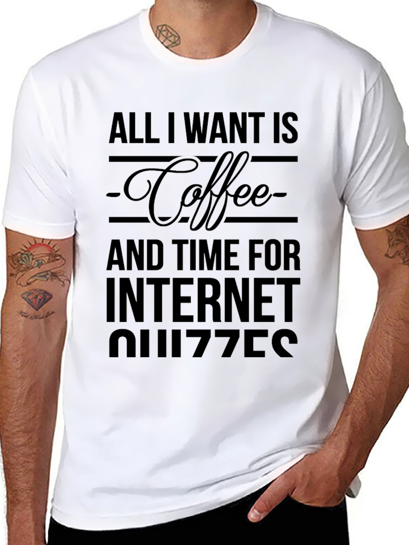 Coffee and Internet Quizzes Graphic T-Shirt
