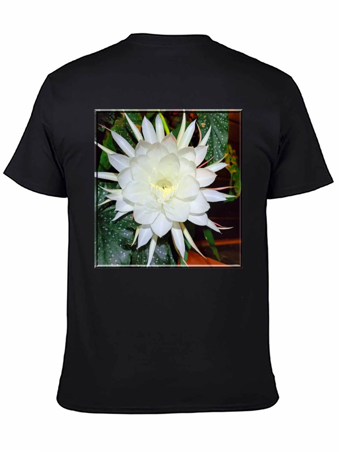 Floral T-Shirt - White Flower Design