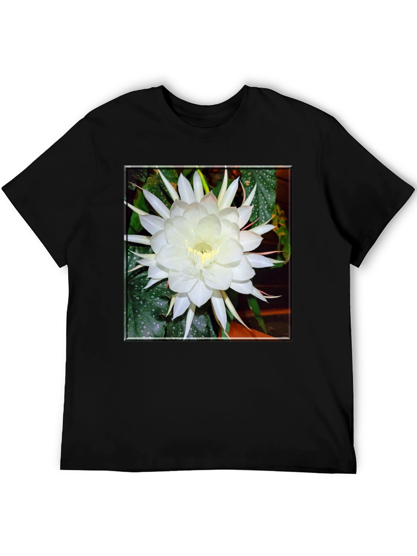 Floral T-Shirt - White Flower Design