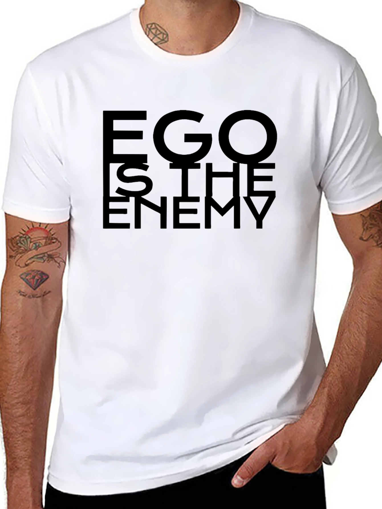 Ego Is The Enemy Black Graphic Tee - Unisex