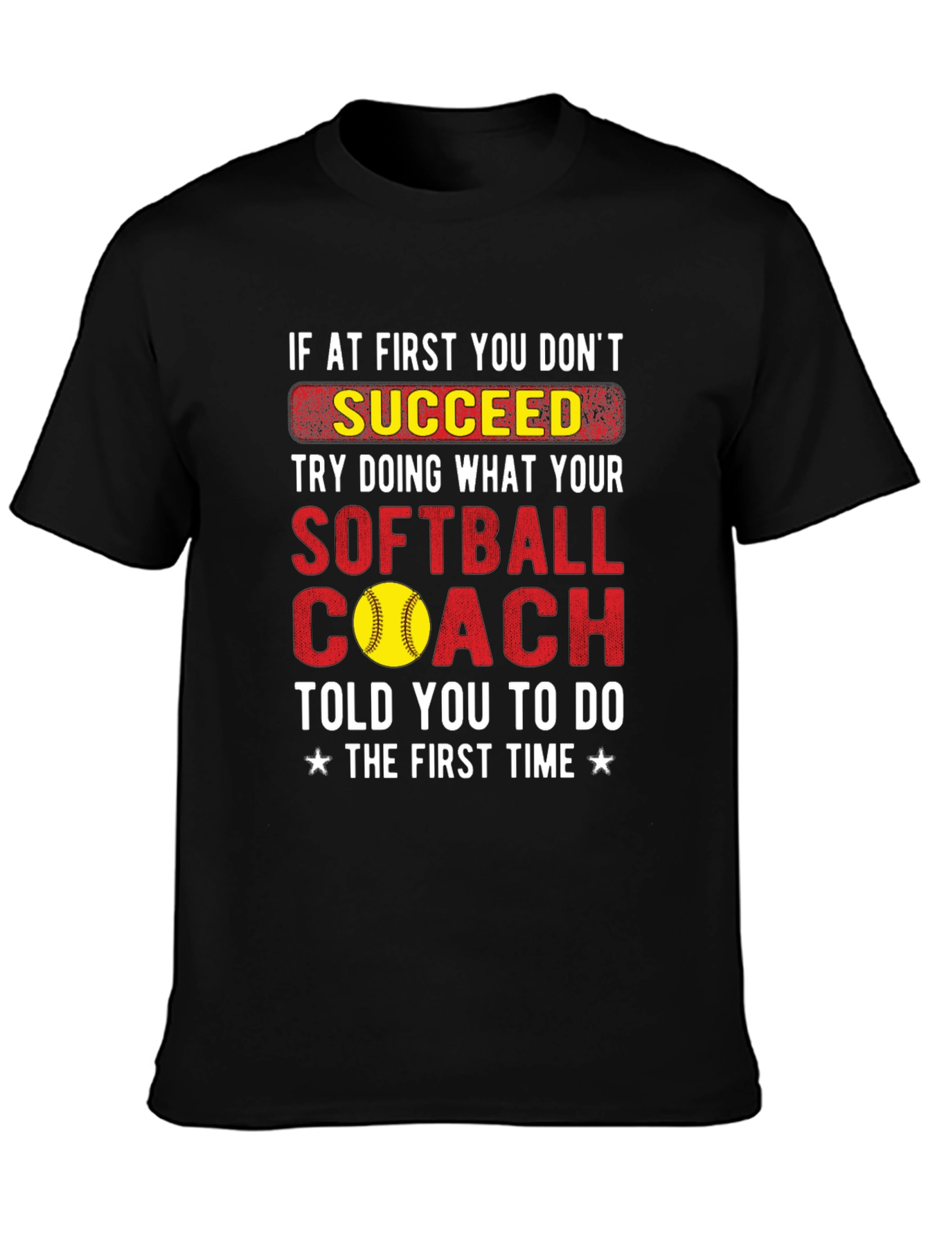 Softball Coach Graphic T-Shirt