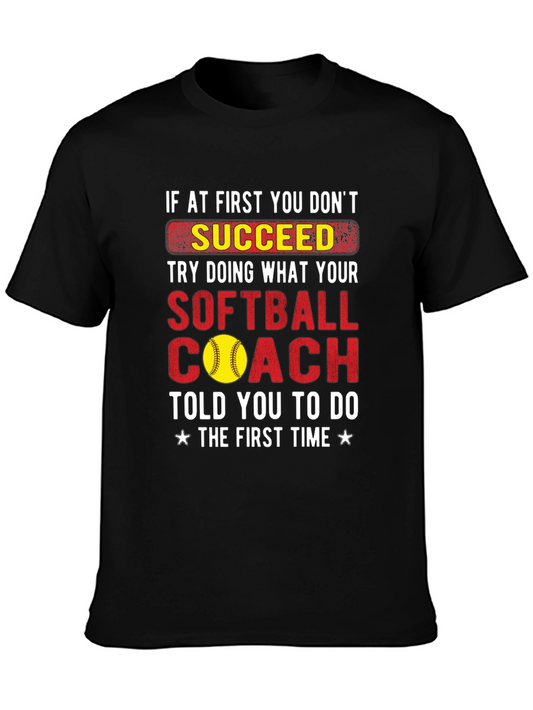 Softball Coach Graphic T-Shirt