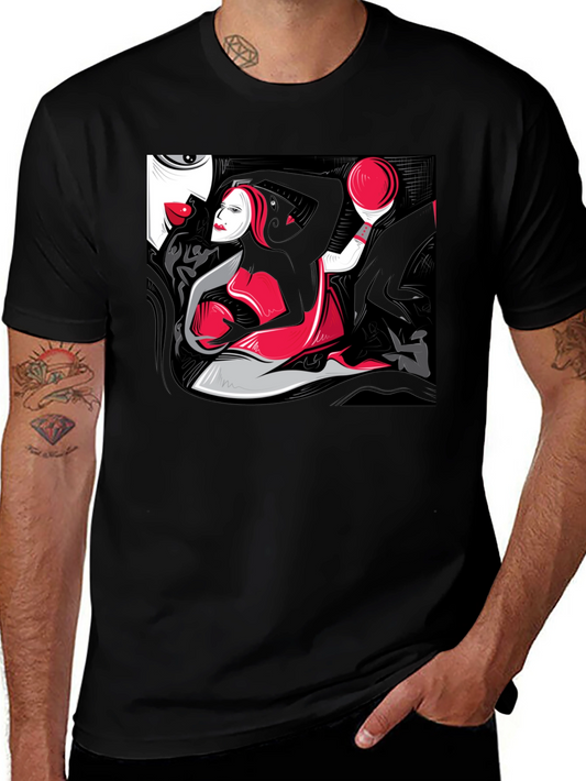 Abstract Art Graphic Tee - Modern Style Shirt