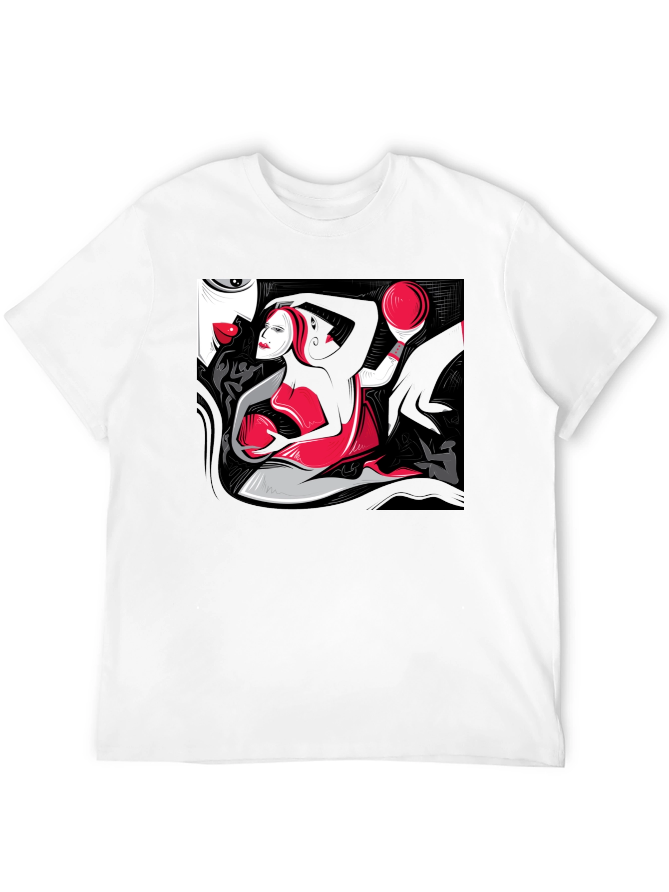 Abstract Art Graphic Tee - Modern Style Shirt