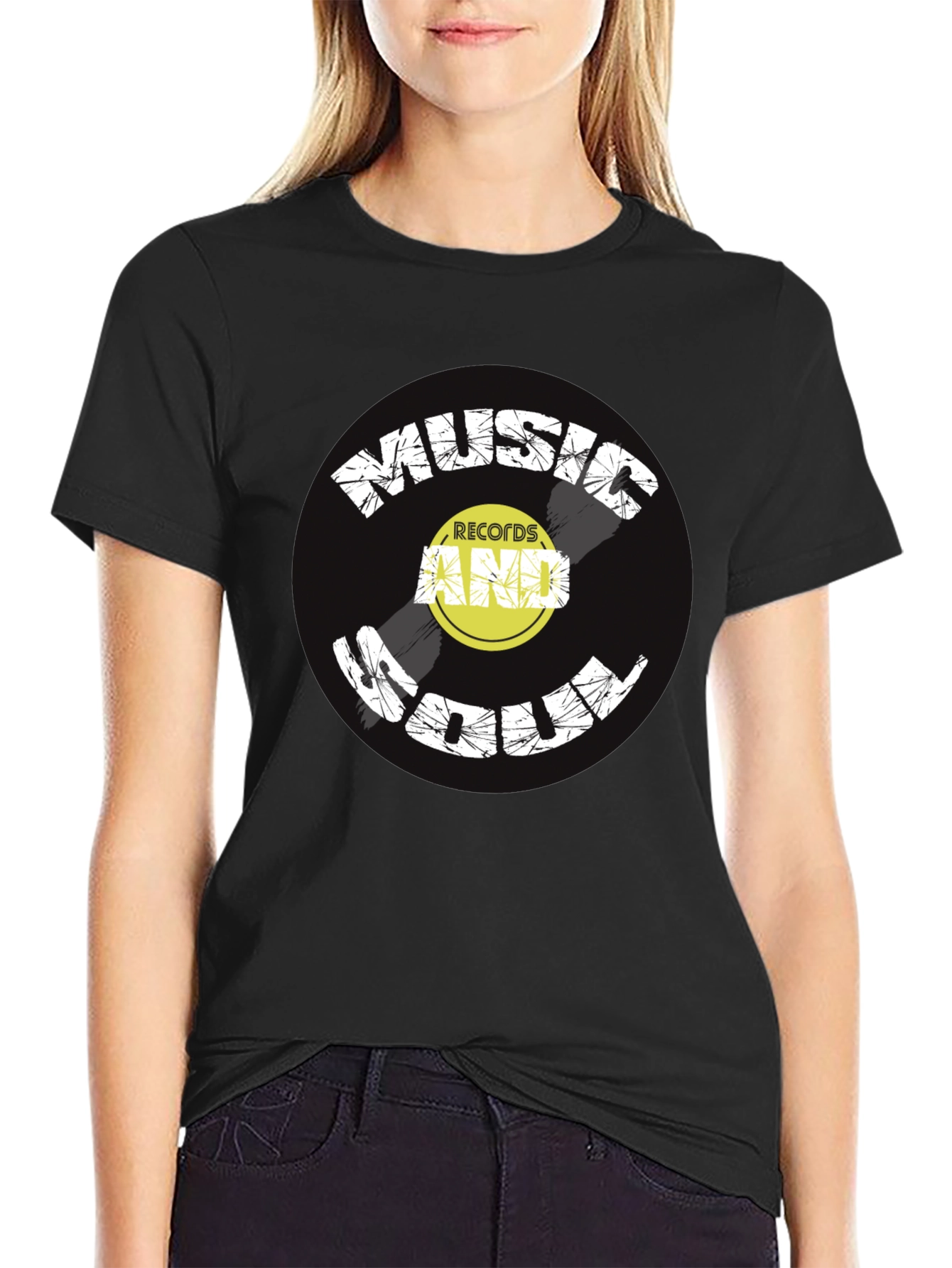 Music and Soul Black Graphic Tee