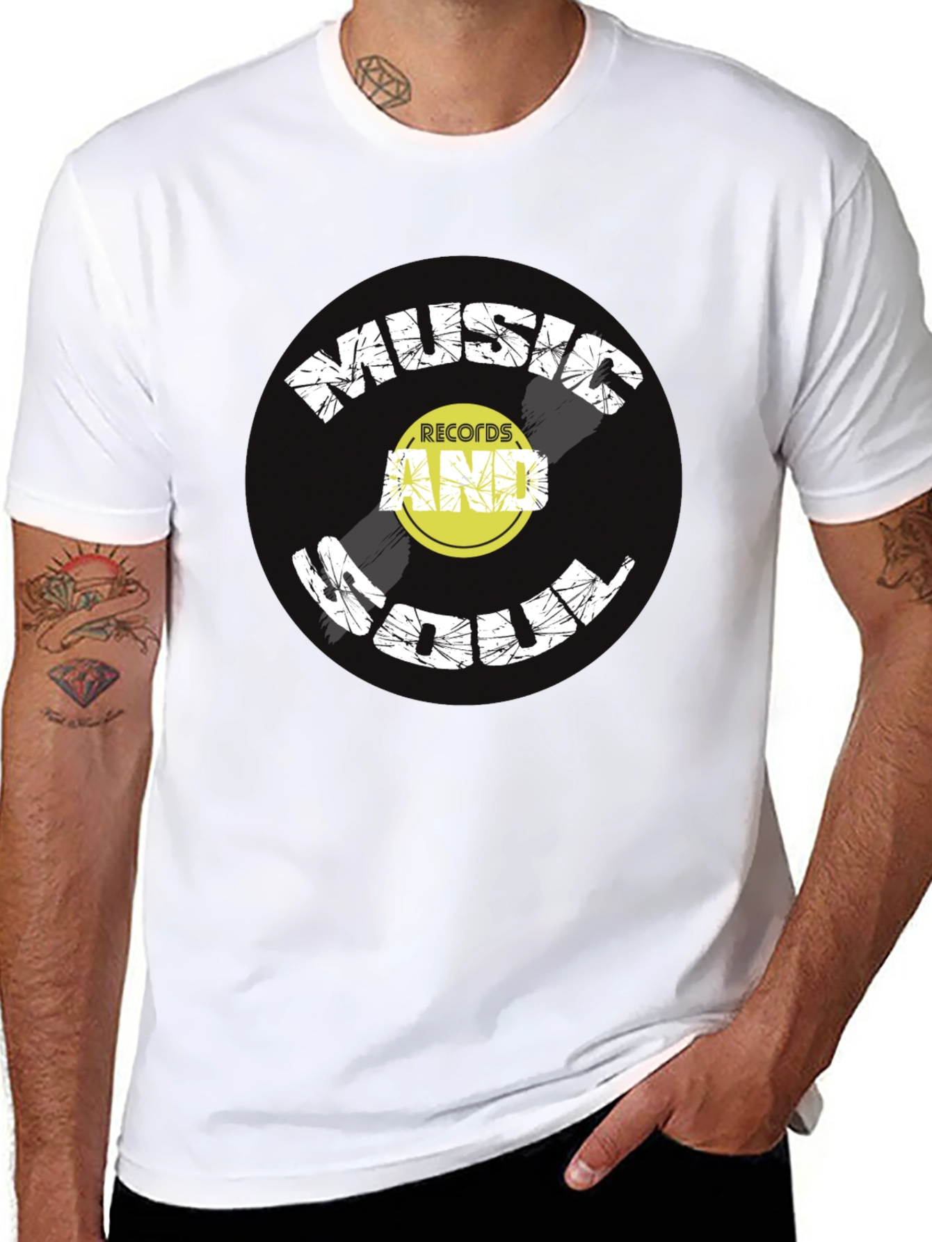 Music and Soul Black Graphic Tee