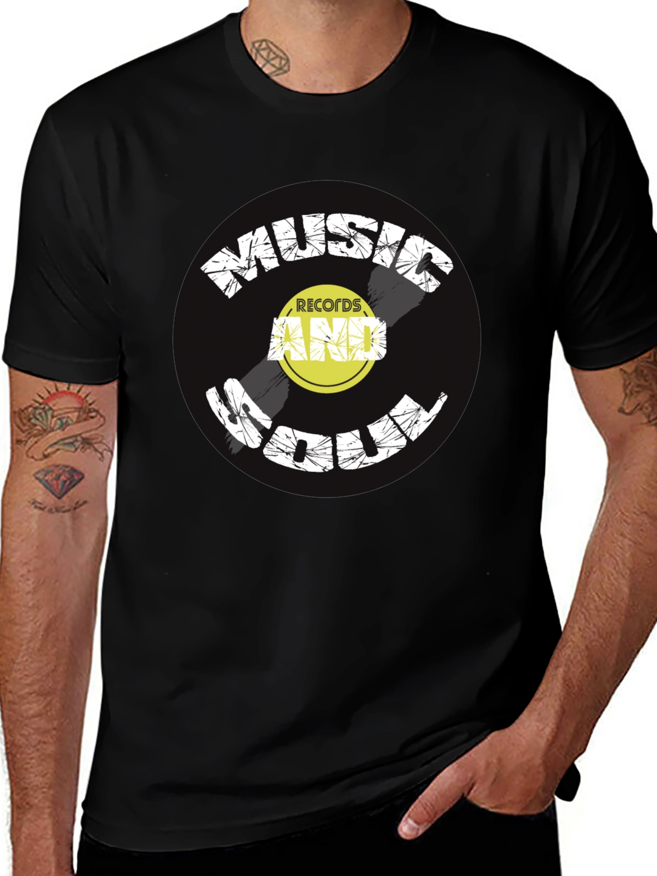 Music and Soul Black Graphic Tee