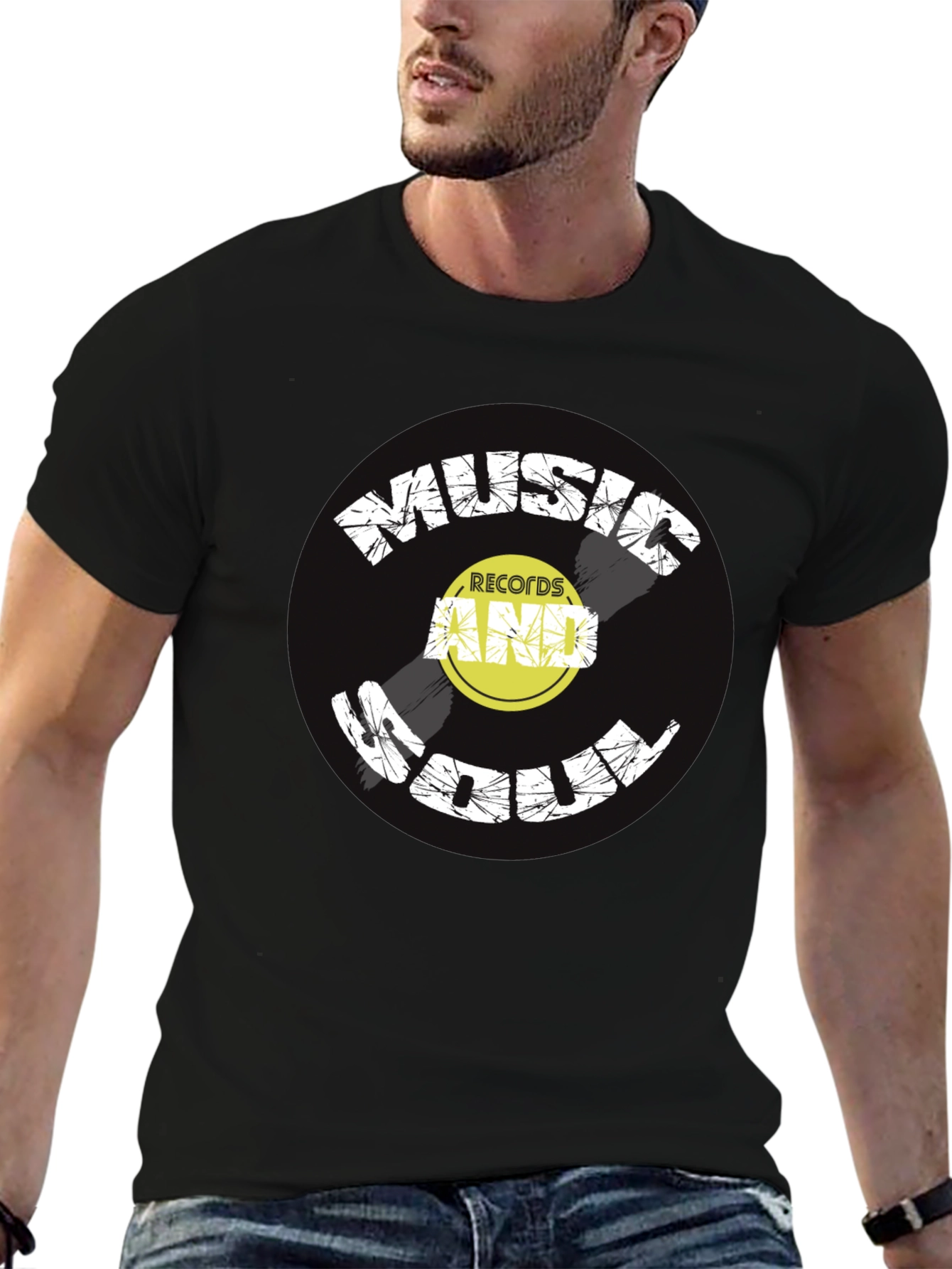 Music and Soul Black Graphic Tee