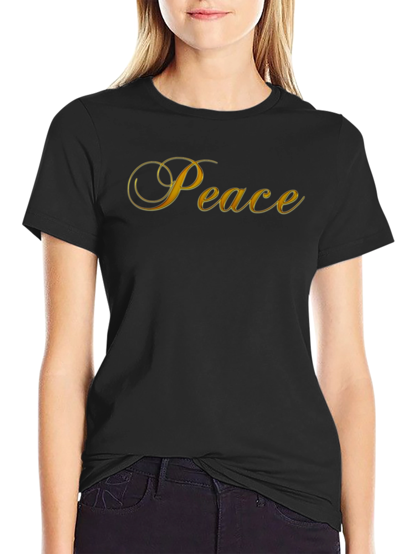 Peace Graphic Tee - Mens Black T-Shirt