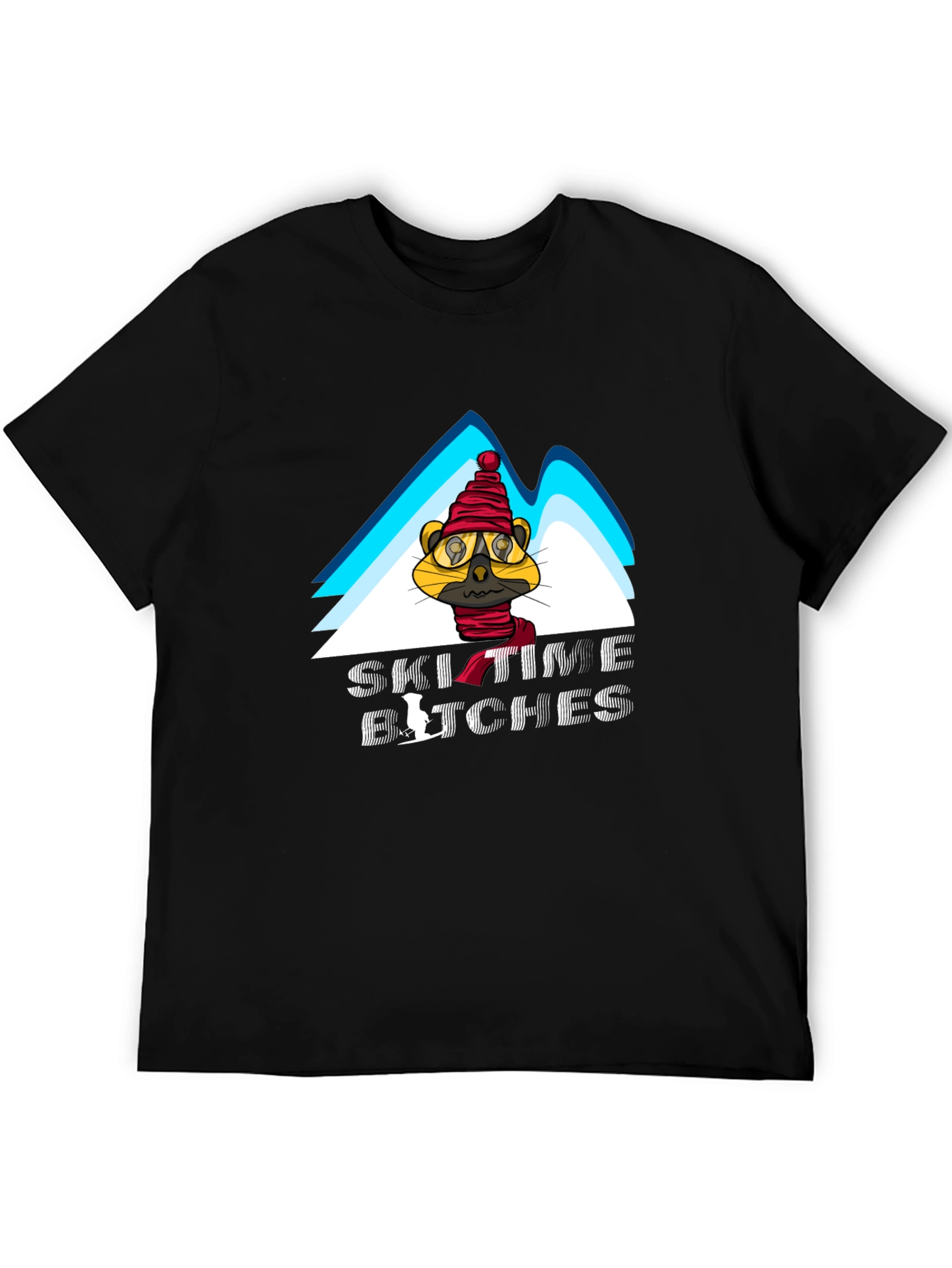 Ski Time Tee - Cartoon Animal Design
