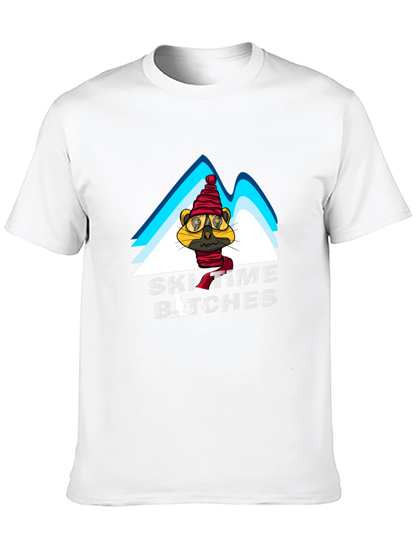 Ski Time Tee - Cartoon Animal Design