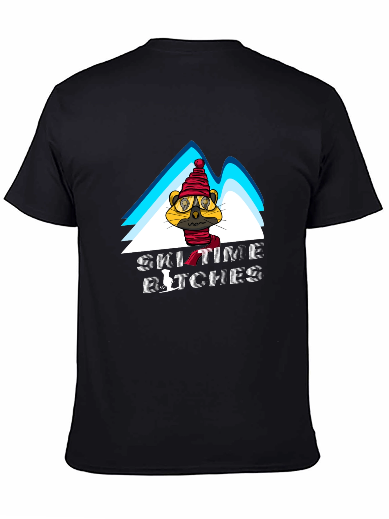 Ski Time Tee - Cartoon Animal Design