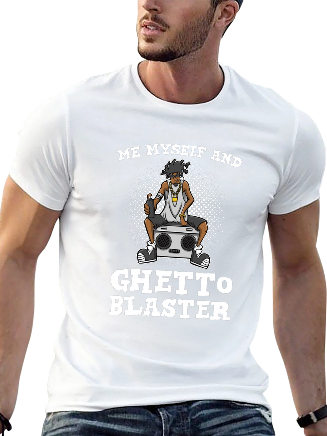 Ghetto Blaster T-Shirt - Unisex Crew Neck