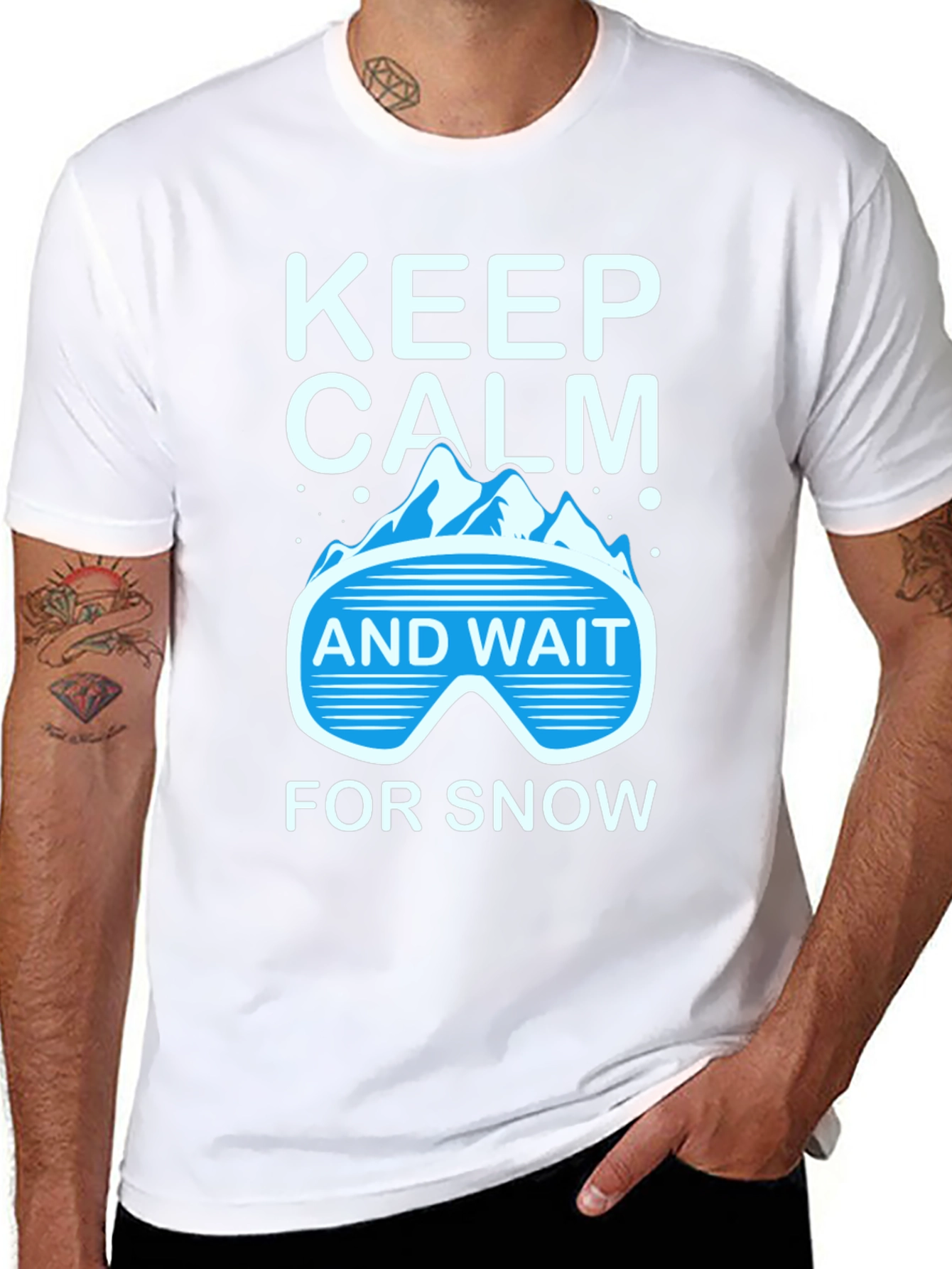 Keep Calm Wait For Snow T-Shirt Winter Tee