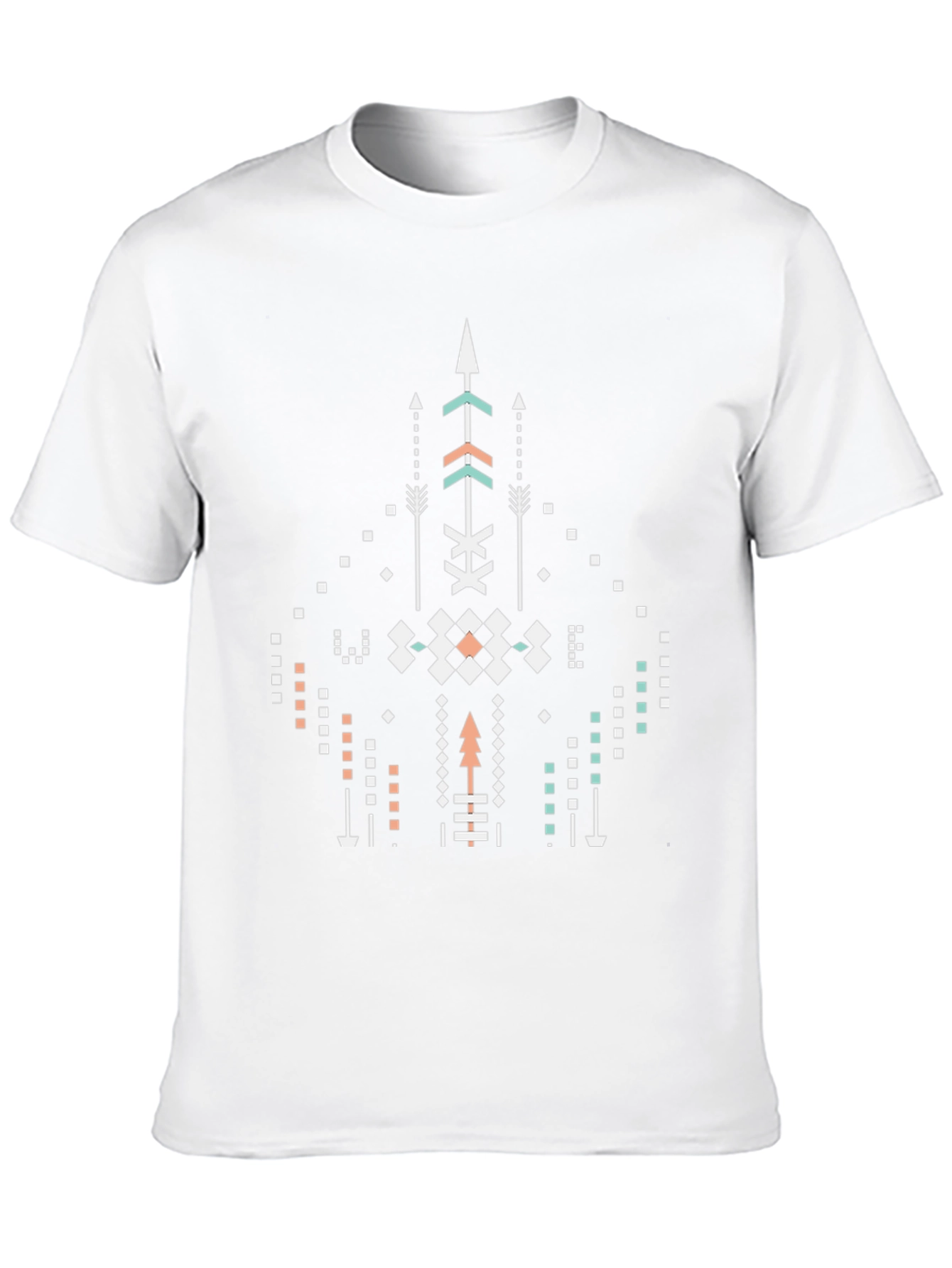 Geometric Arrow Design Black T-Shirt