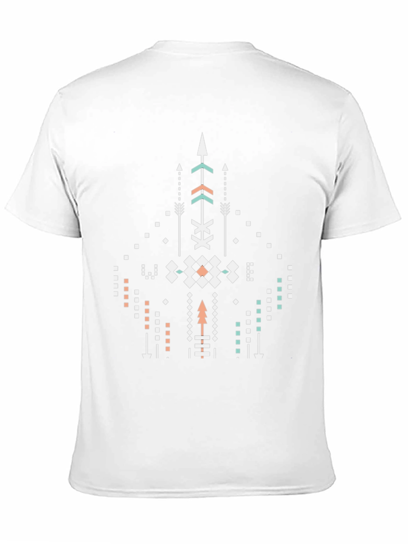 Geometric Arrow Design Black T-Shirt