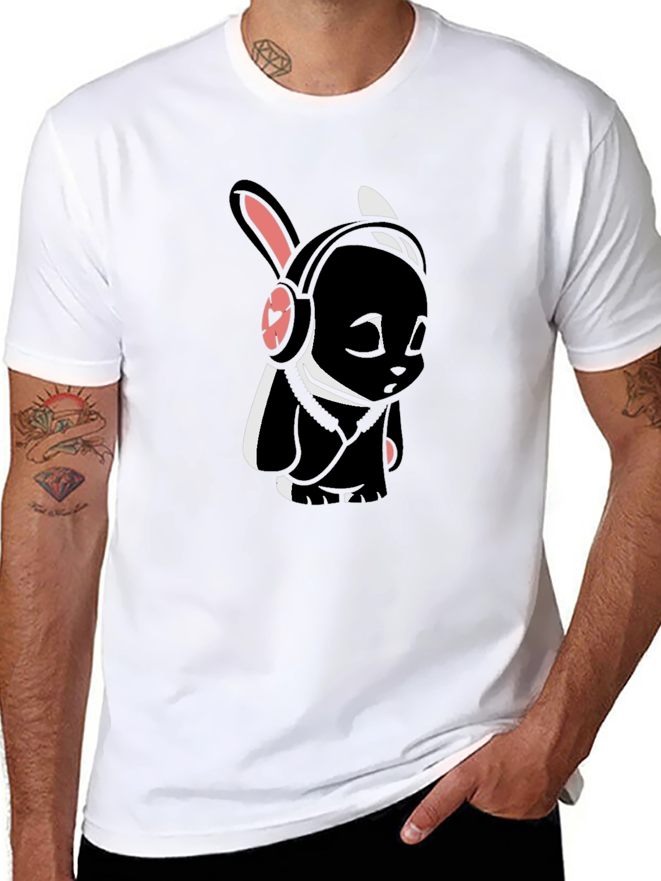 Black Bunny Graphic Tee - Stylish & Unique Design