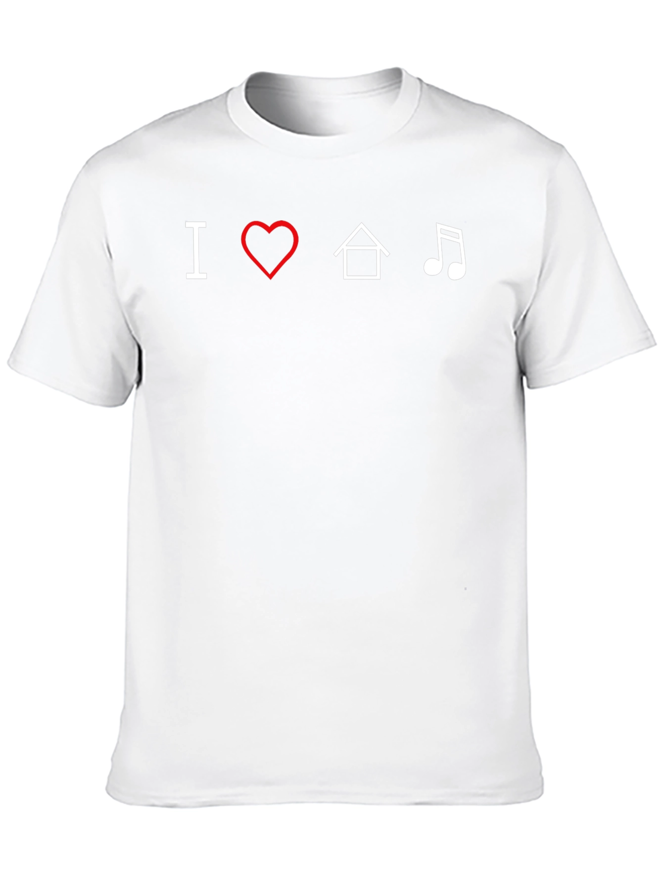 I Love House Music Black T-Shirt