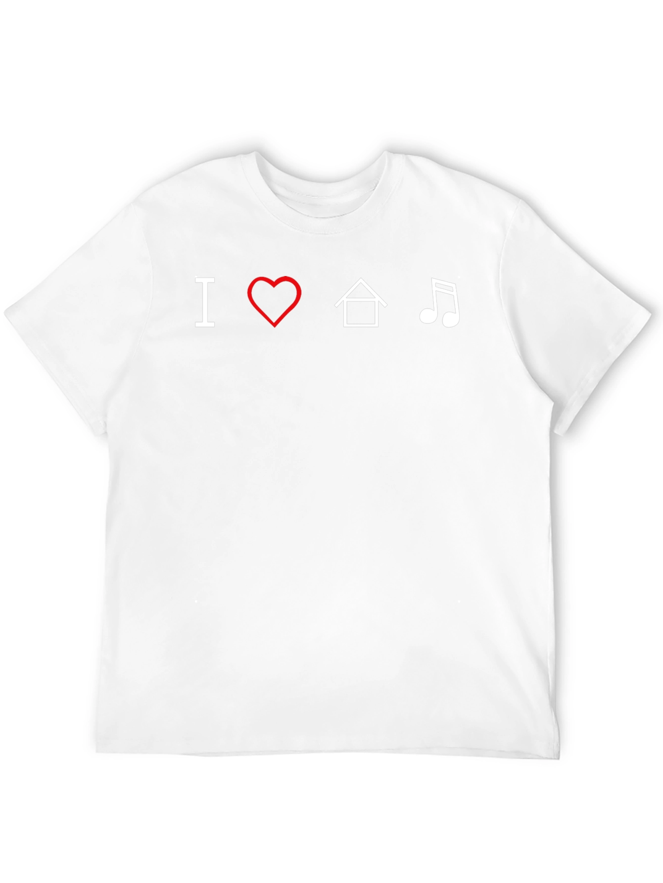 I Love House Music Black T-Shirt