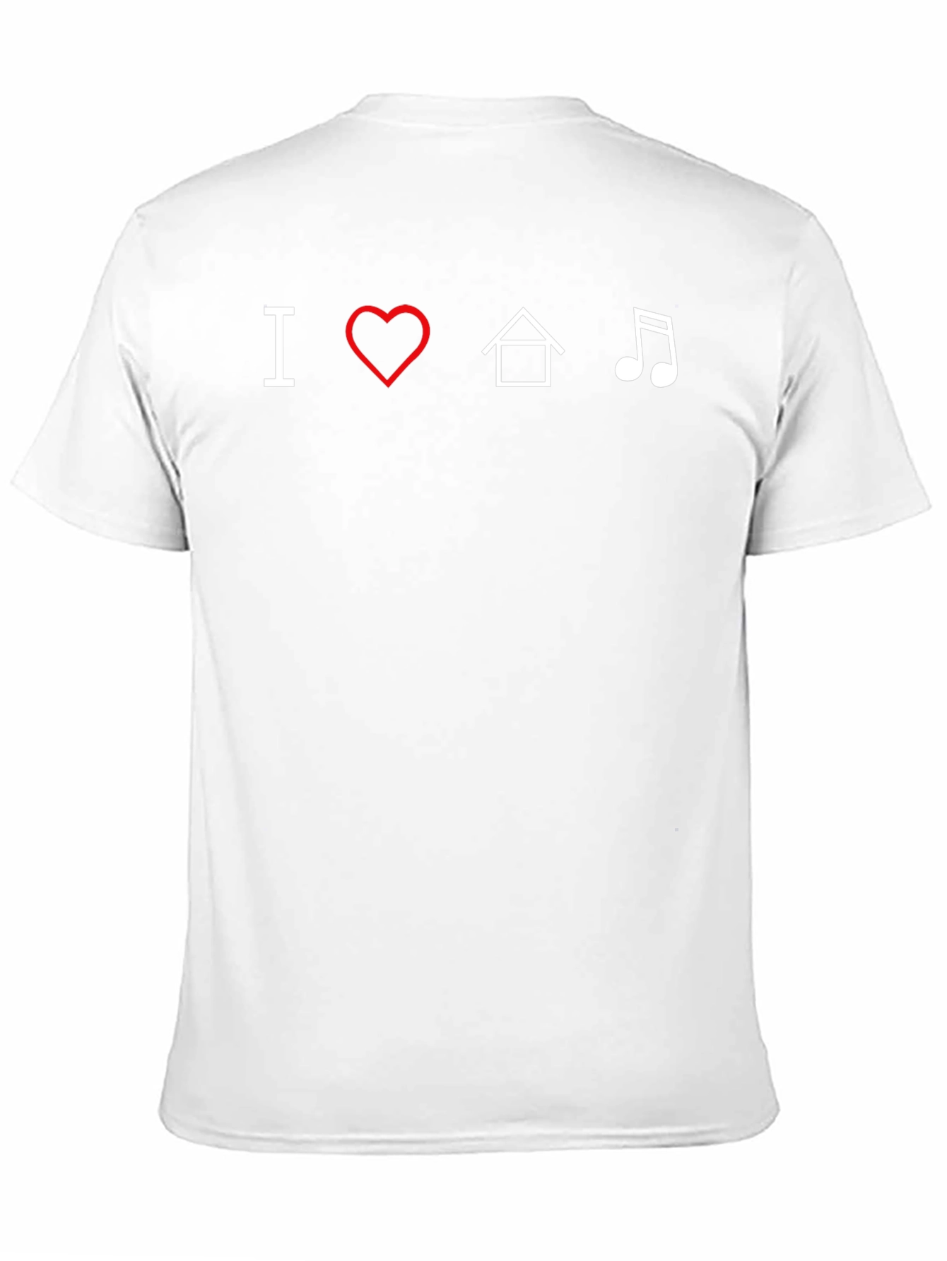 I Love House Music Black T-Shirt