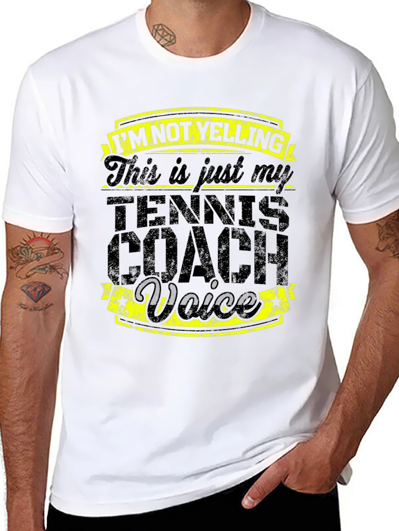 Tennis Coach Voice Graphic Tee - Funny Gift