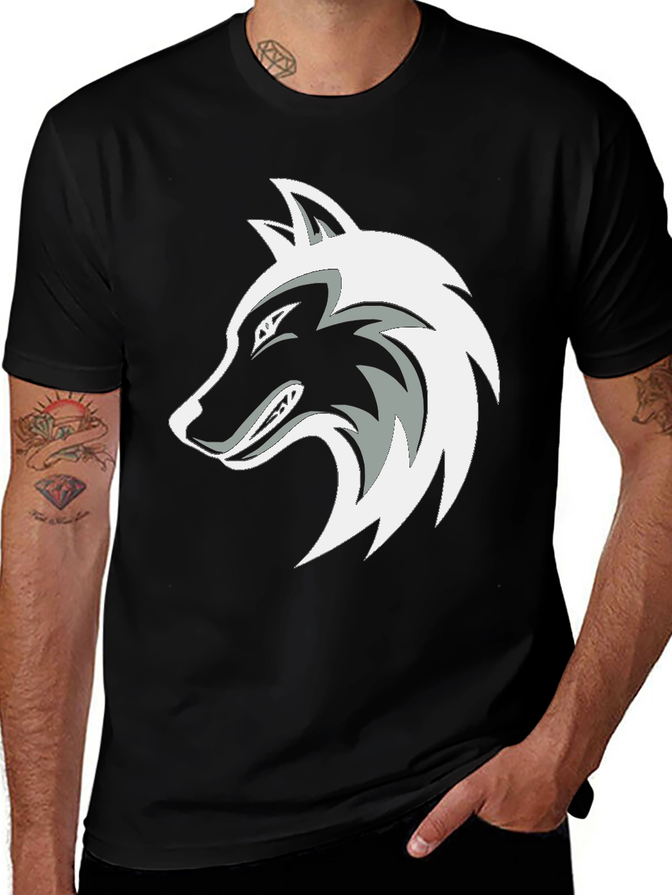 Black Wolf Graphic T-Shirt