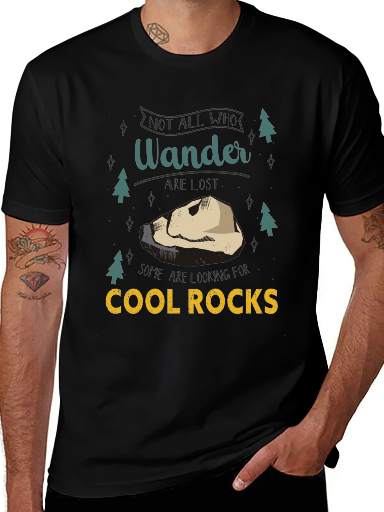 Wanderer Cool Rocks Graphic T-Shirt
