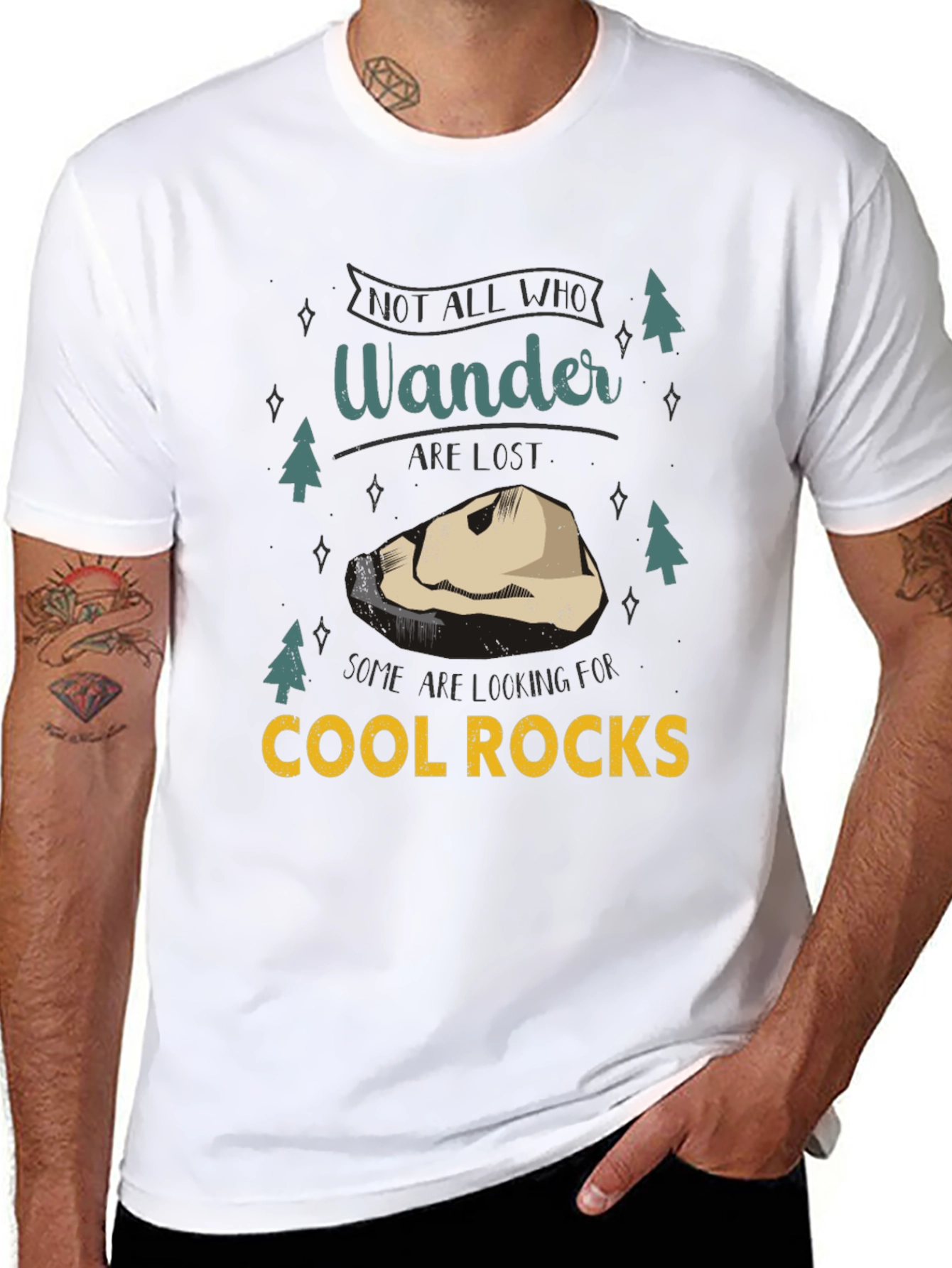 Wanderer Cool Rocks Graphic T-Shirt
