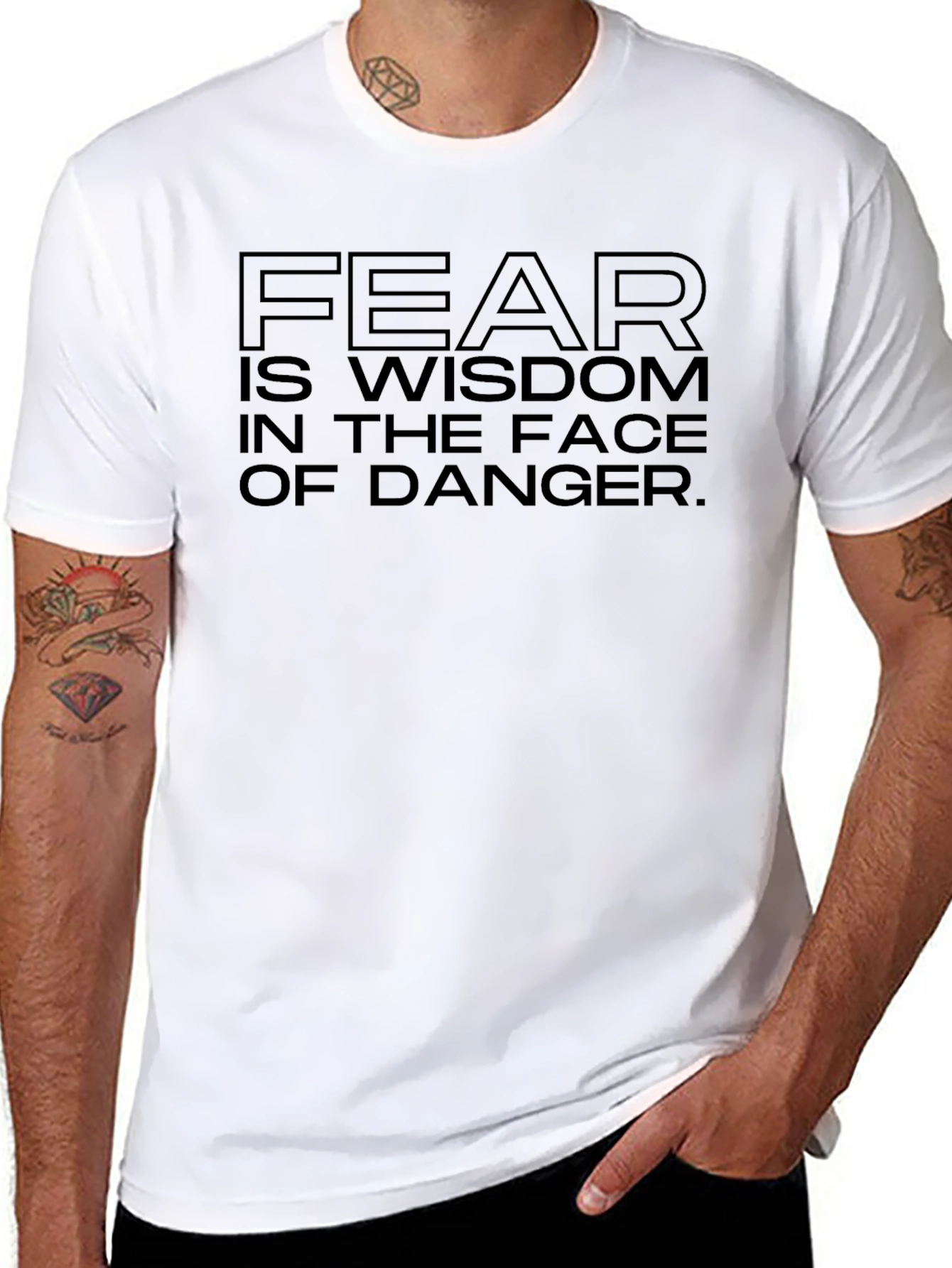 Fear is Wisdom T-Shirt - Black Graphic Tee
