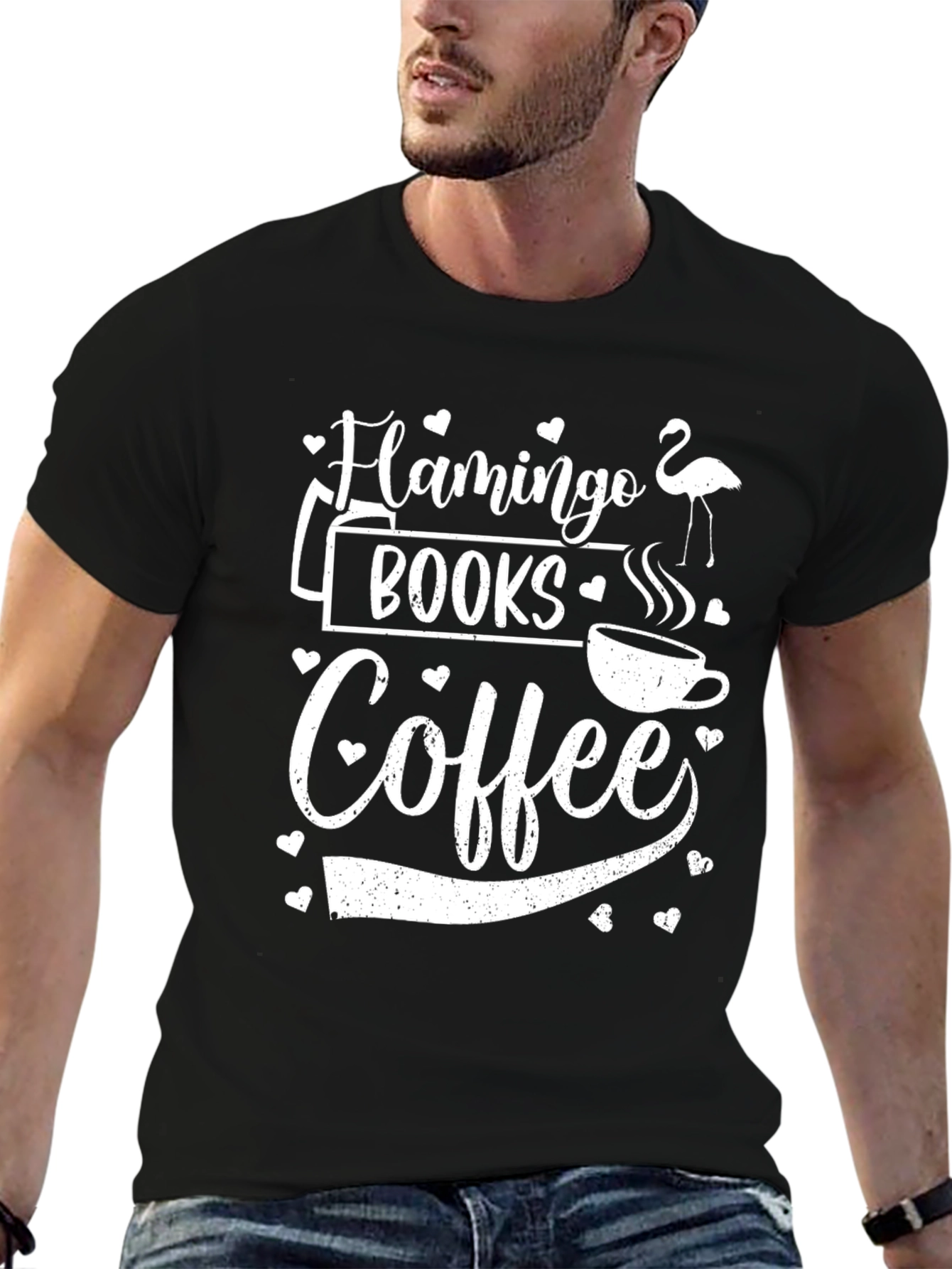 Flamingo Books Coffee T-Shirt
