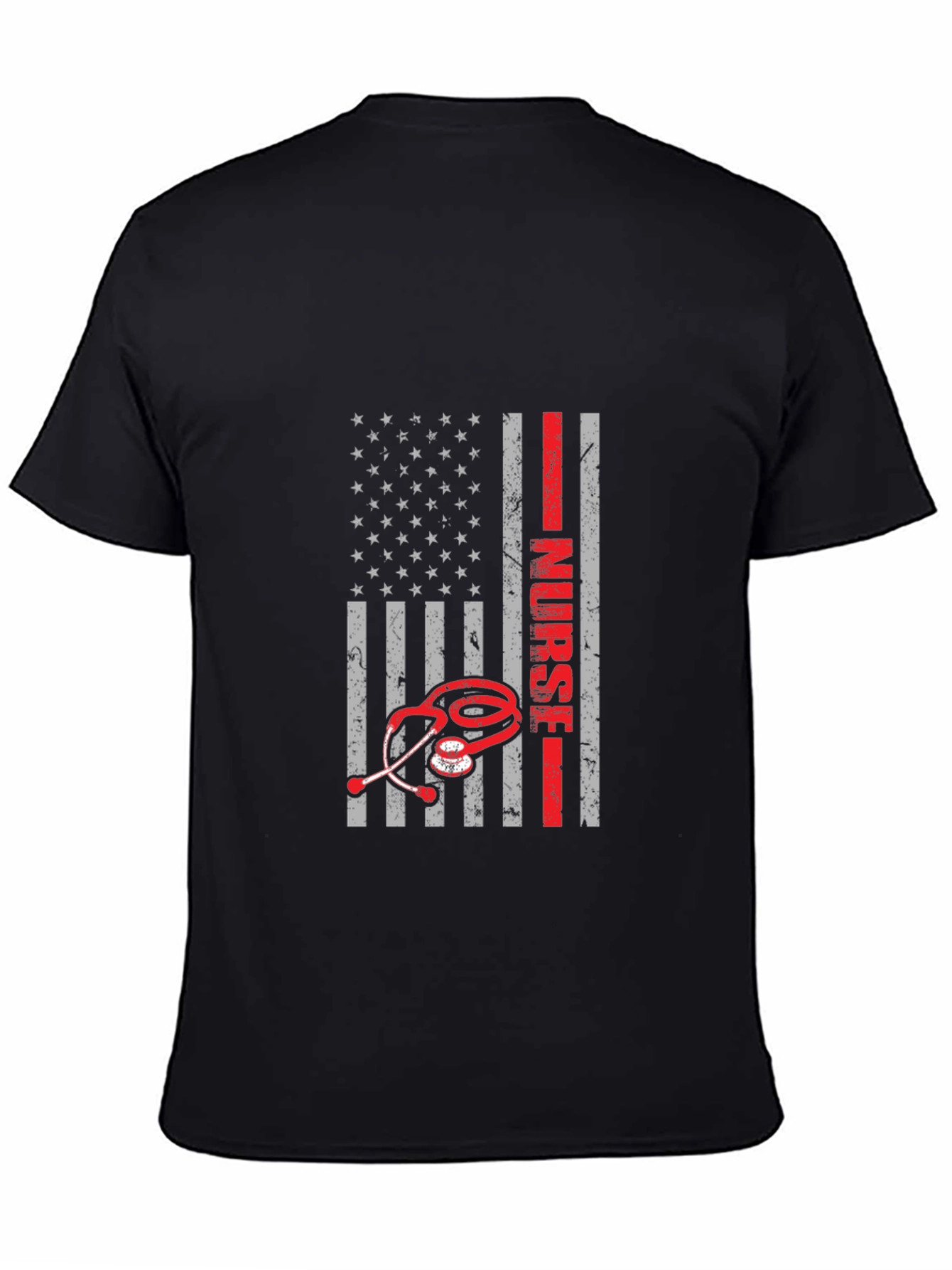 Nurse American Flag Graphic T-Shirt