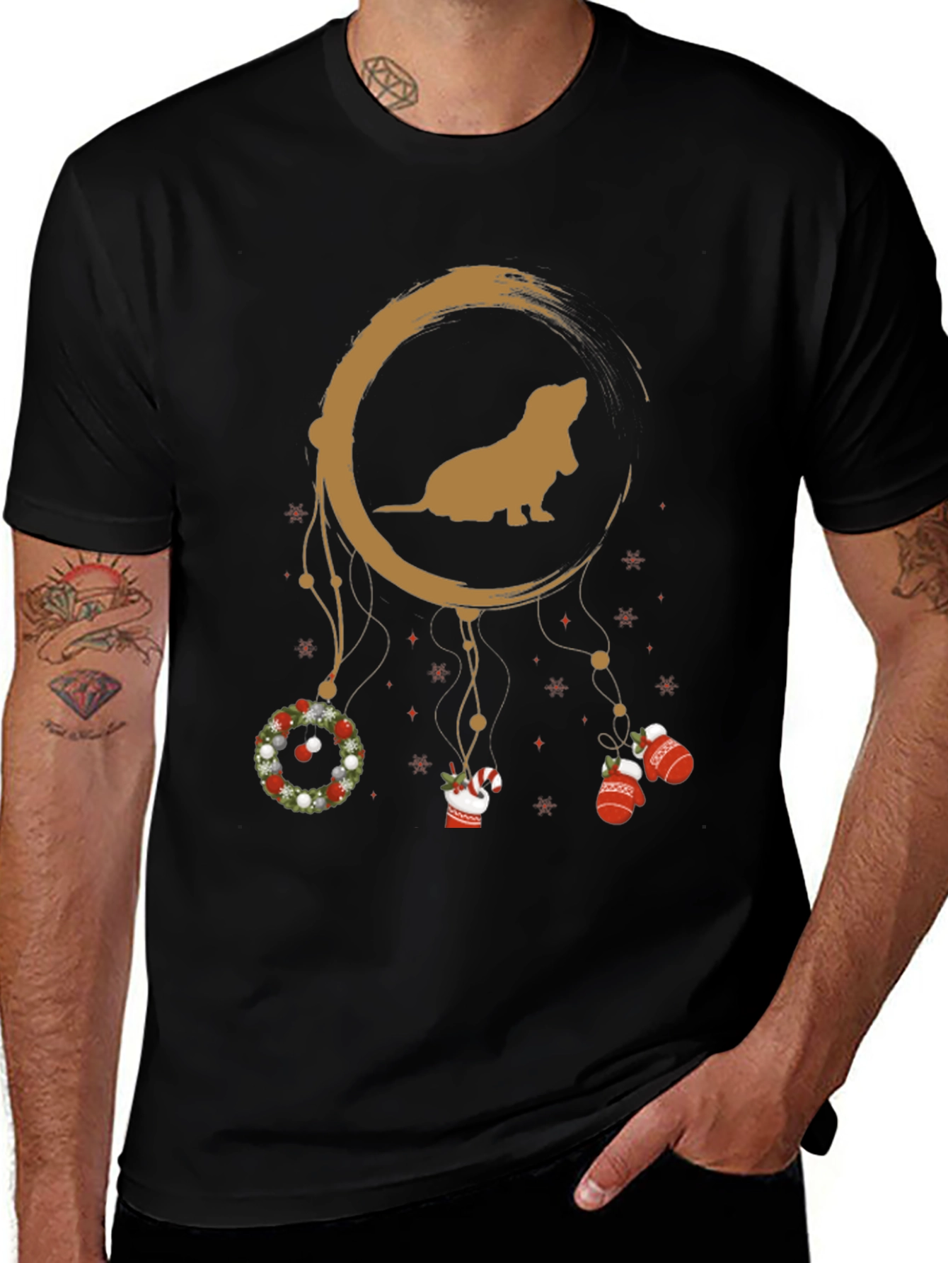 Dachshund Christmas T-Shirt | Cute Dachshund Holiday Tee | Festive Dog Lover Shirt | Christmas Gift | Free Shipping $50+