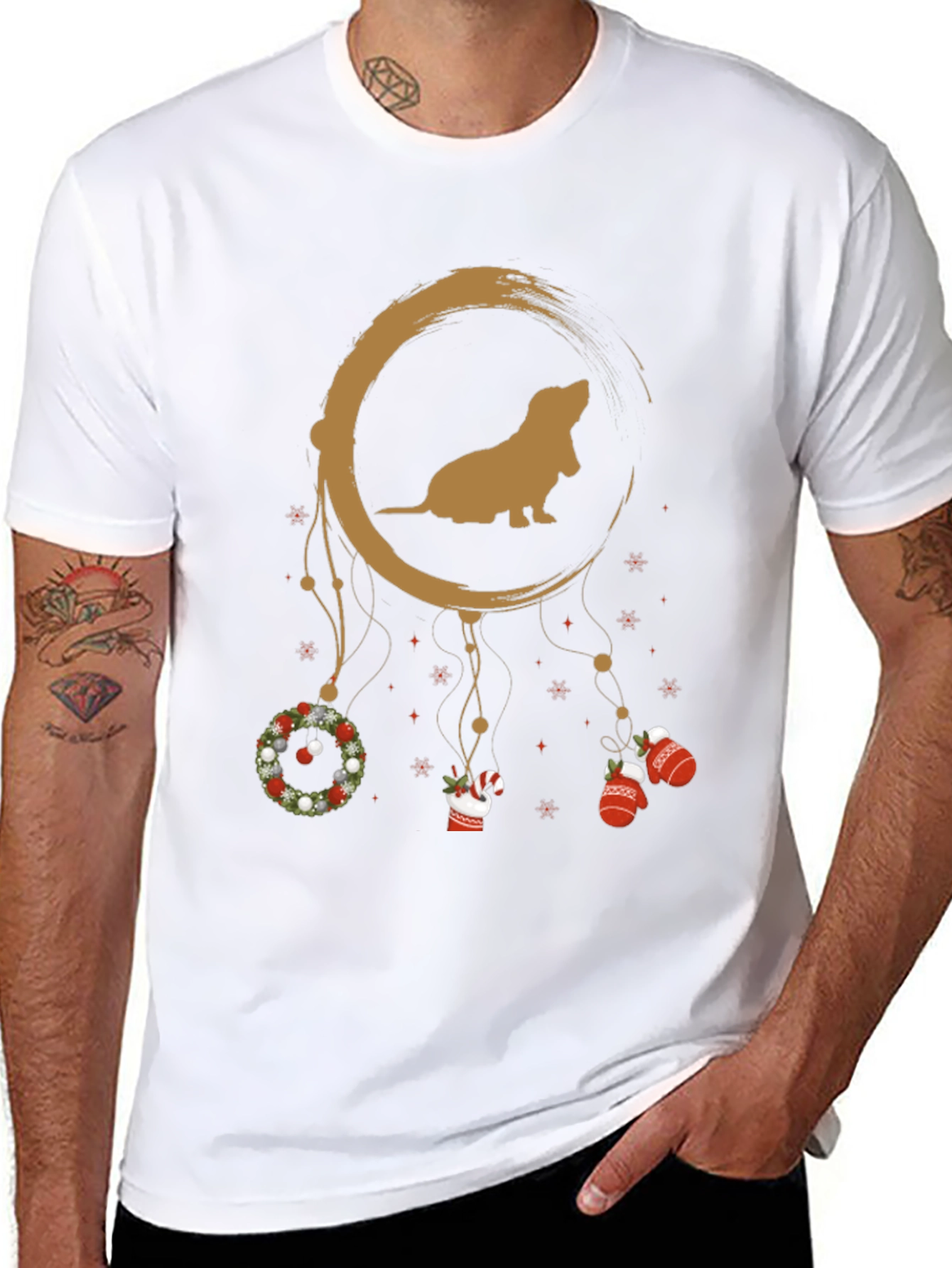 Dachshund Christmas T-Shirt | Cute Dachshund Holiday Tee | Festive Dog Lover Shirt | Christmas Gift | Free Shipping $50+