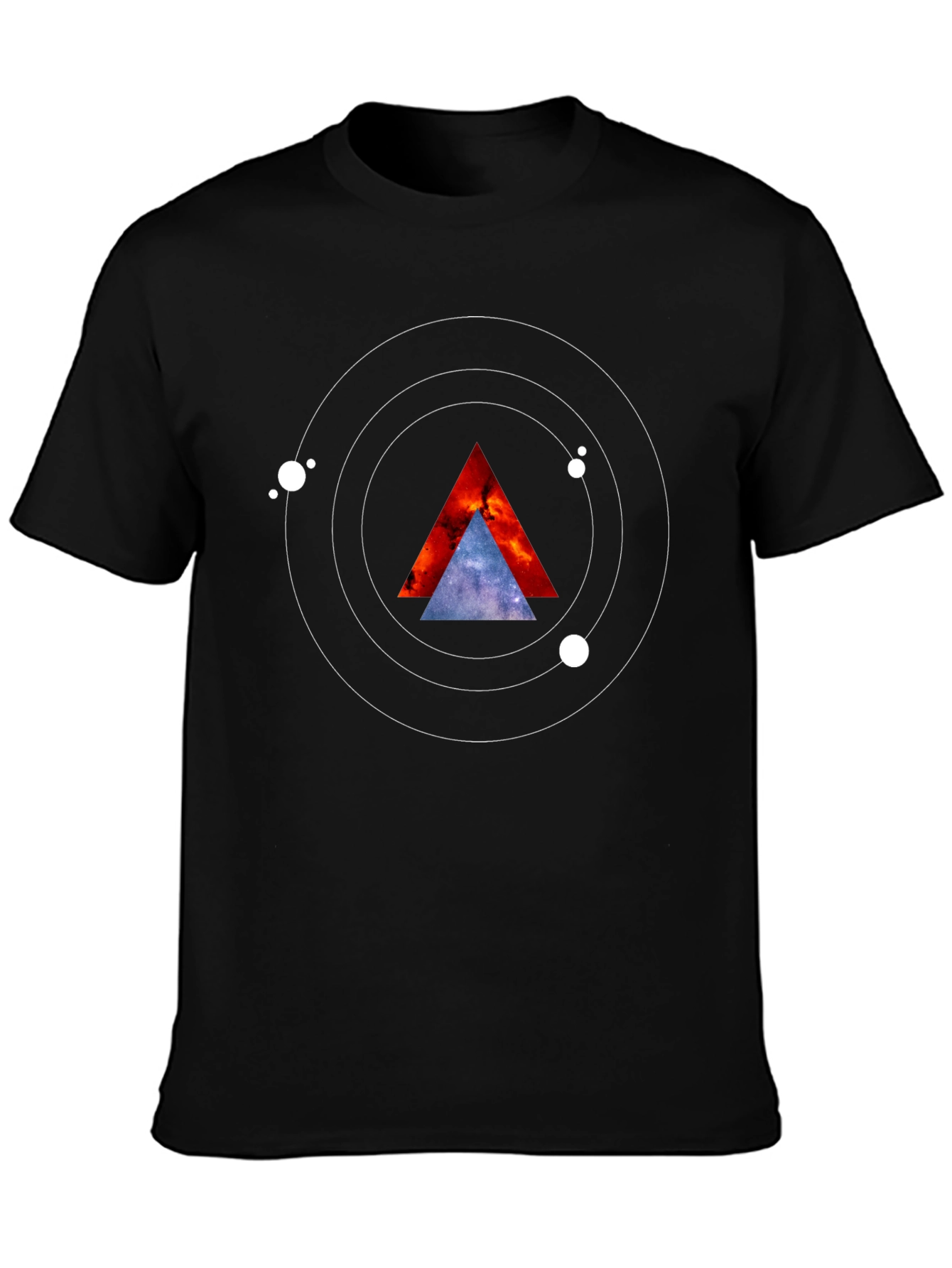 Cosmic Triangle Graphic Tee - Black