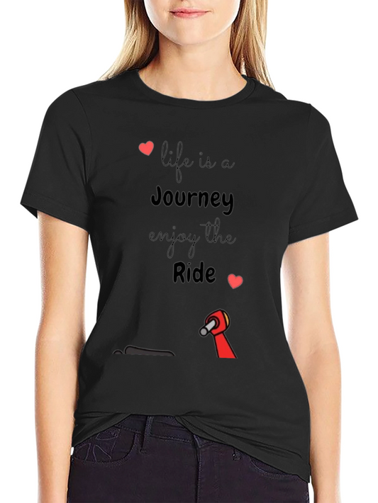 Life is a Journey Black Graphic Tee