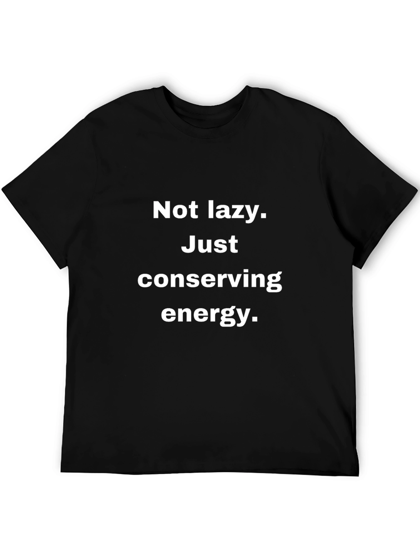 Conserving Energy Graphic Tee - Black Cotton T-Shirt