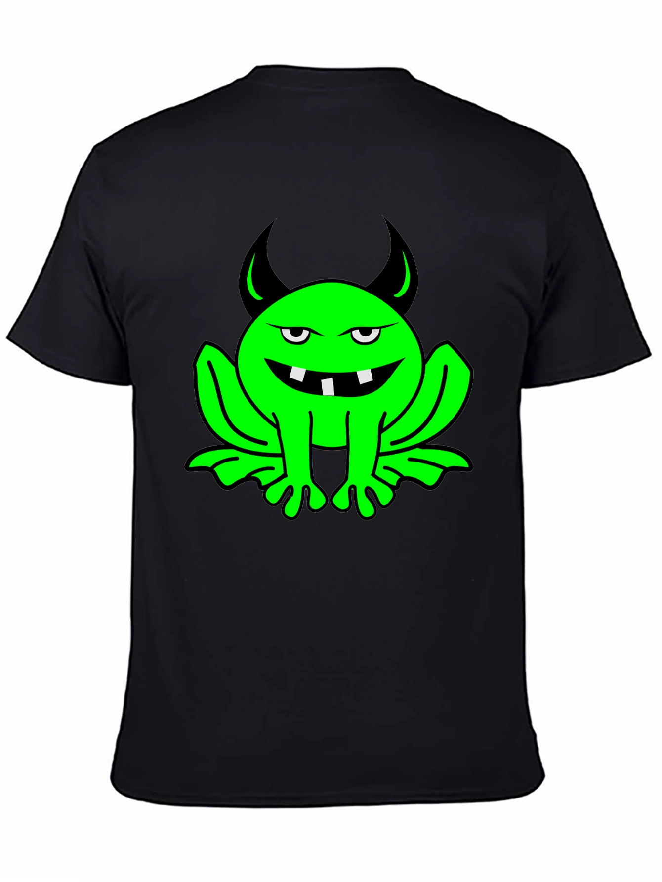 Devil Frog Graphic T-Shirt - Black