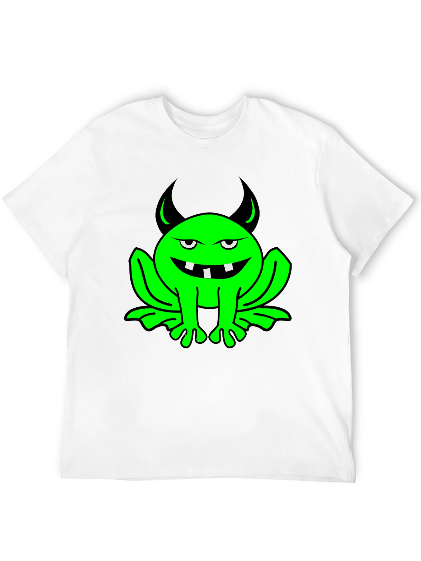 Devil Frog Graphic T-Shirt - Black