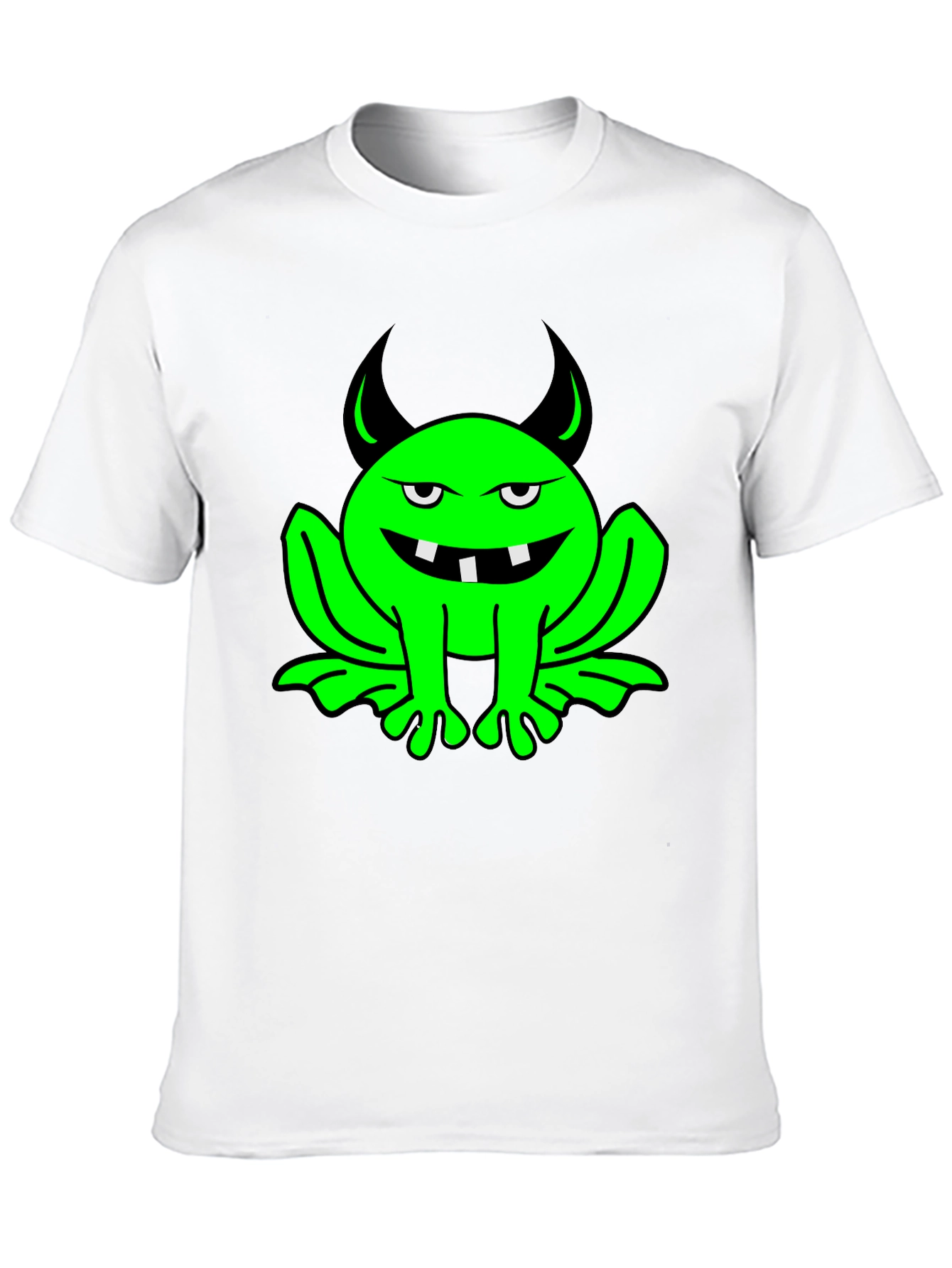 Devil Frog Graphic T-Shirt - Black