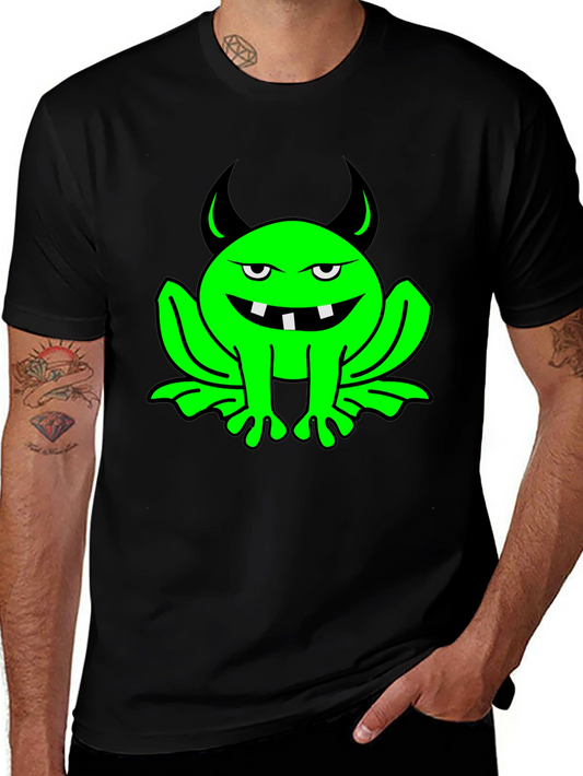 Devil Frog Graphic T-Shirt - Black