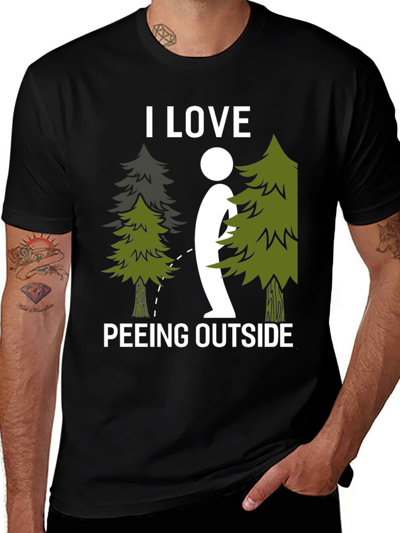 I Love Peeing Outside Graphic T-Shirt