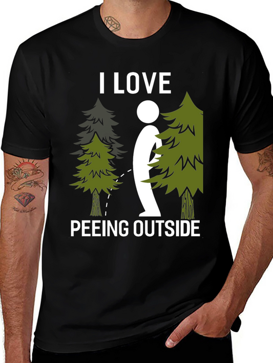 I Love Peeing Outside Graphic T-Shirt