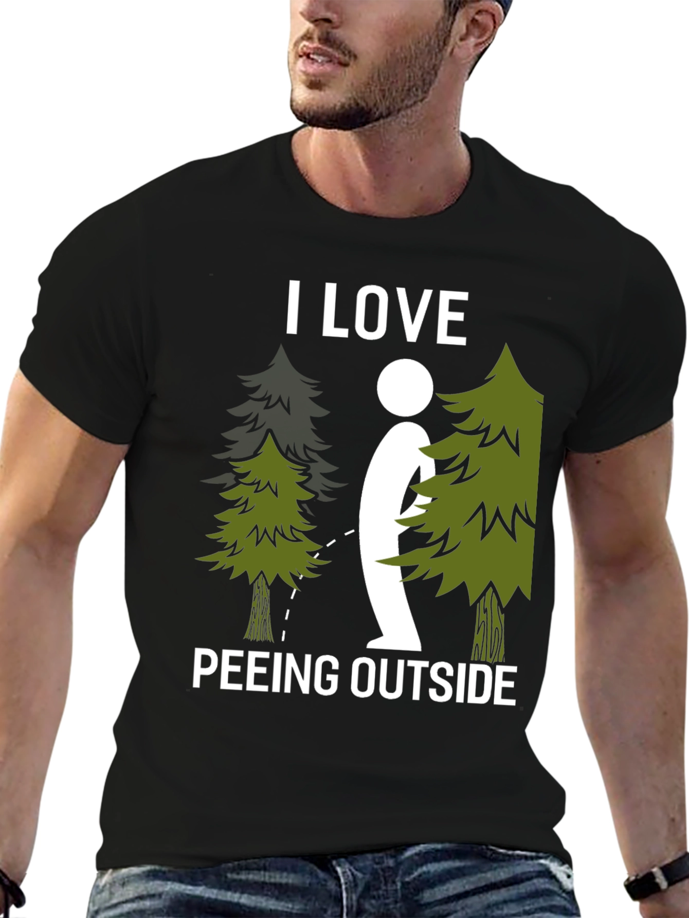 I Love Peeing Outside Graphic T-Shirt