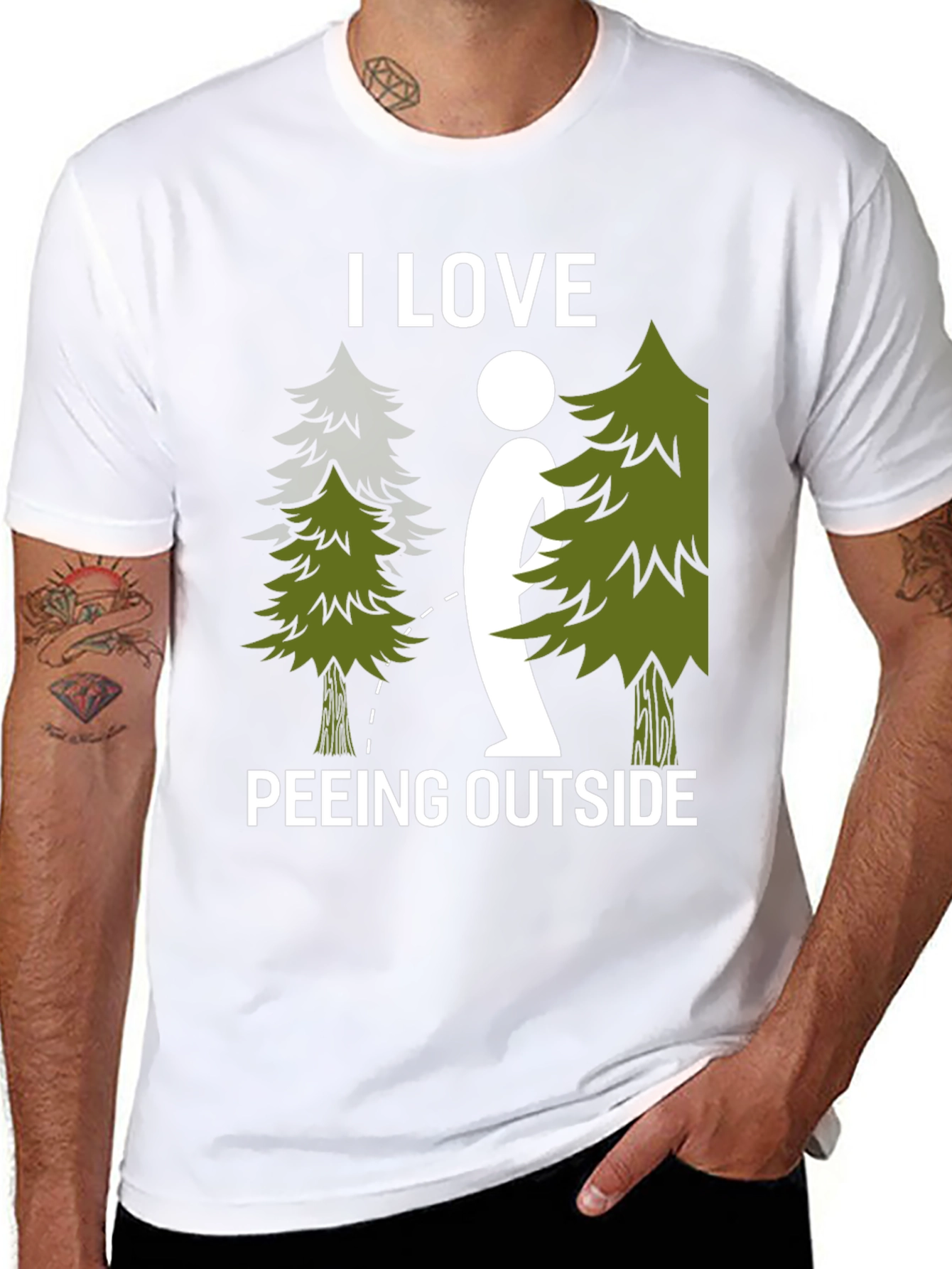 I Love Peeing Outside Graphic T-Shirt