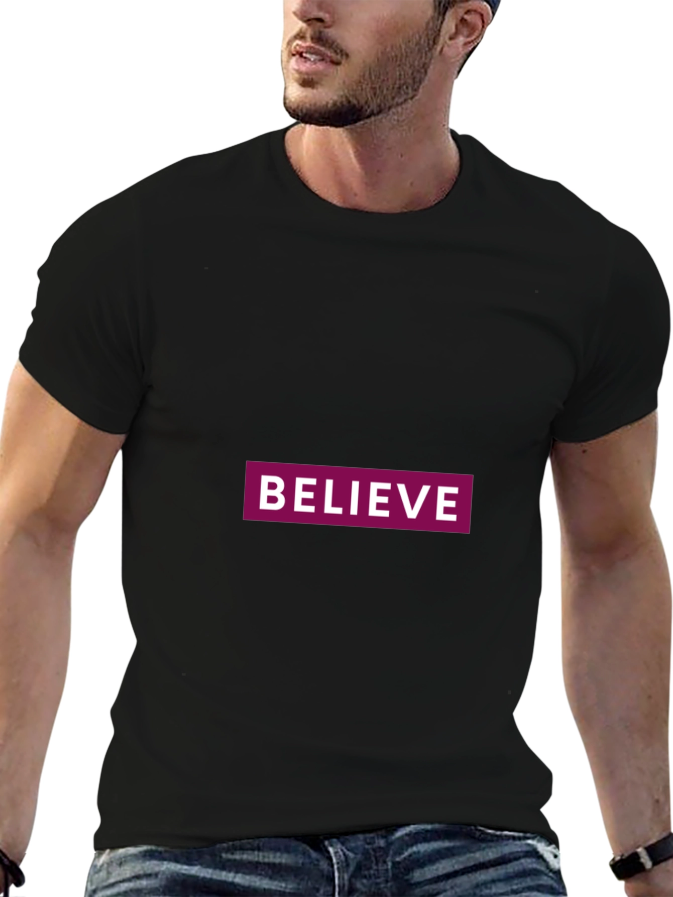 Believe Graphic Tee - Classic Black Comfort