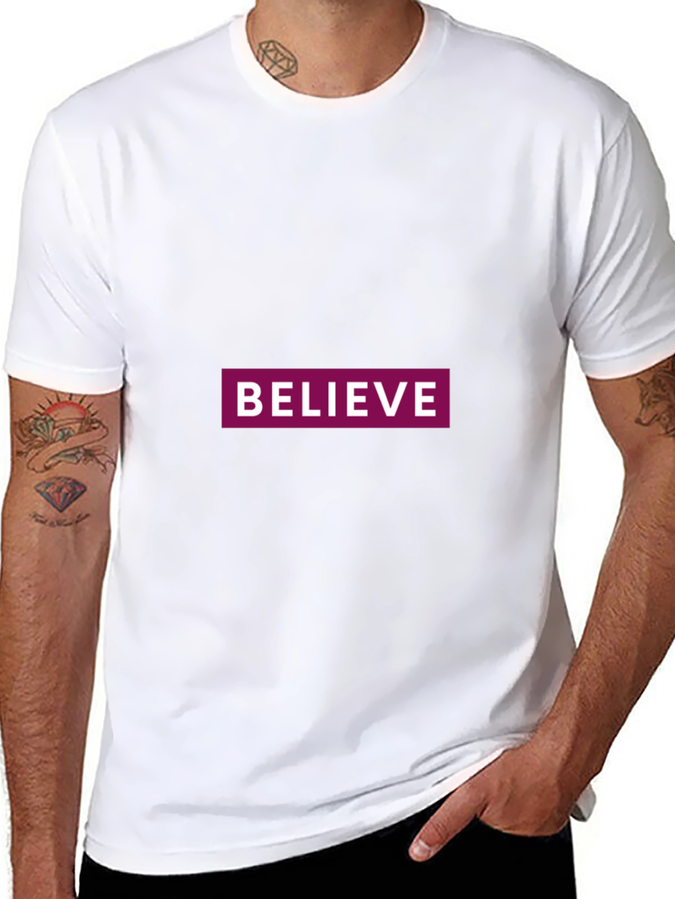 Believe Graphic Tee - Classic Black Comfort