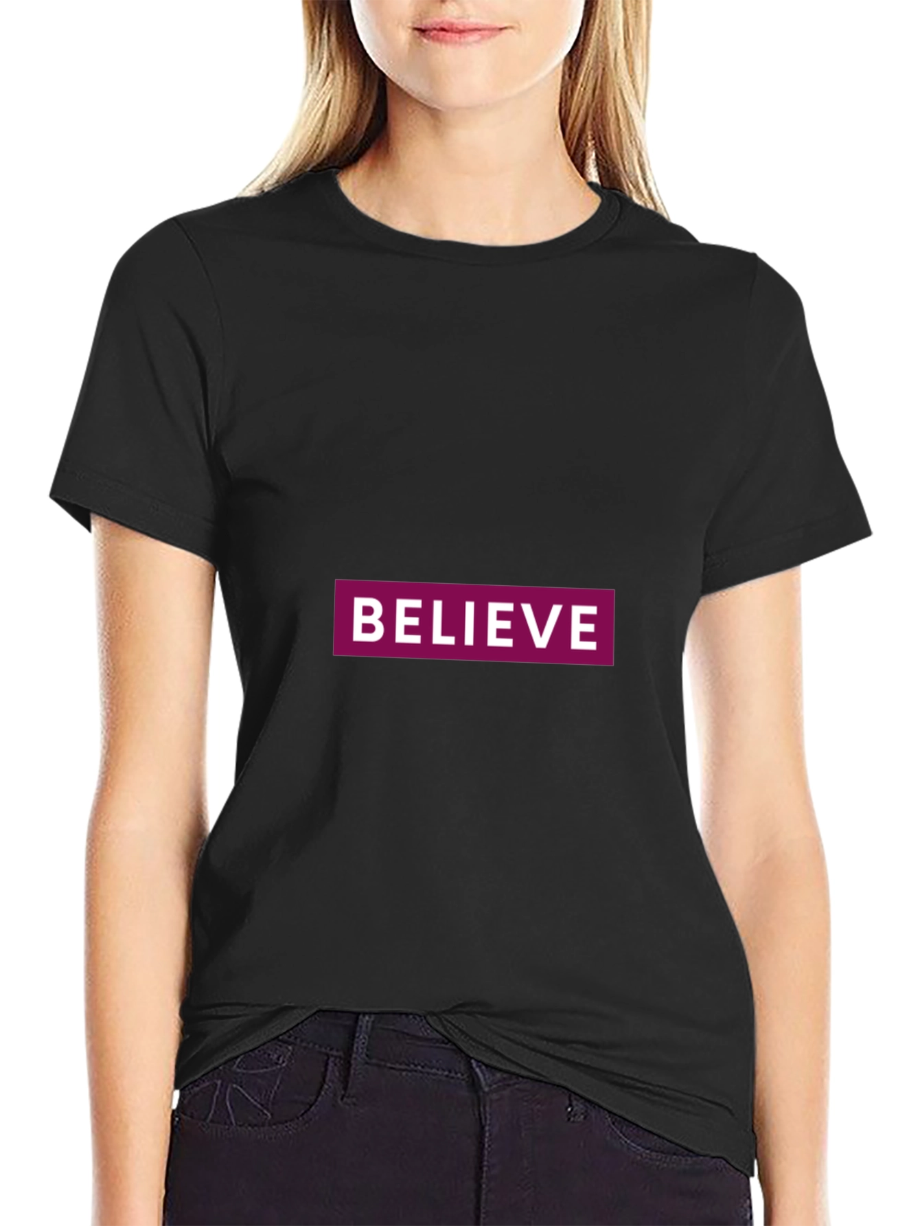 Believe Graphic Tee - Classic Black Comfort